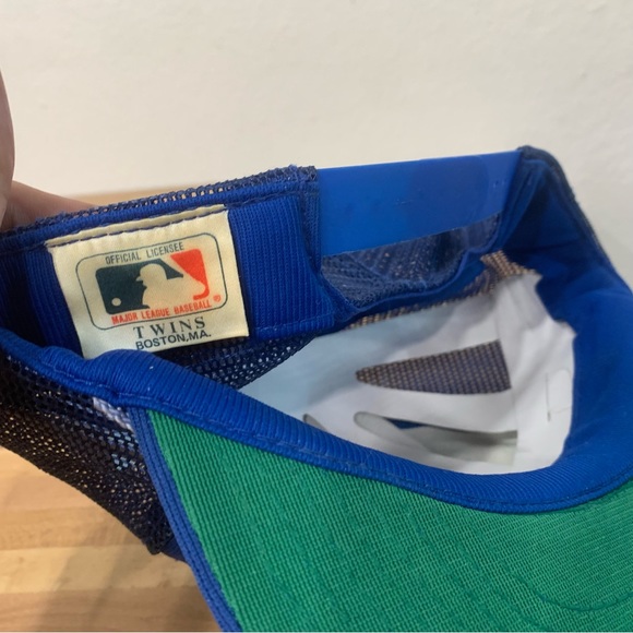 Vintage MLB Baseball Twins Enterprise Hats Texas Rangers Mesh Back Hat Snap Back - Picture 7 of 9